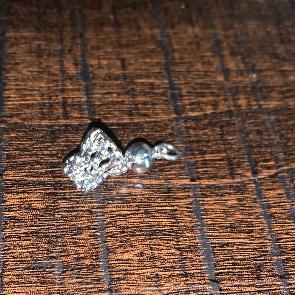 Real Sterling Silver Basketball Charm